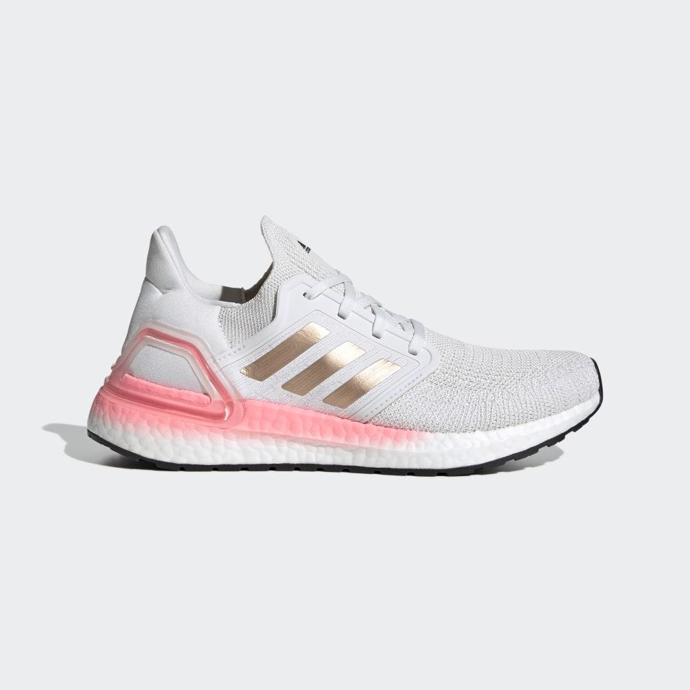 Adidas Women's Ultraboost 20 Running Shoes White/Copper Metal/Light Red Ireland EG0724